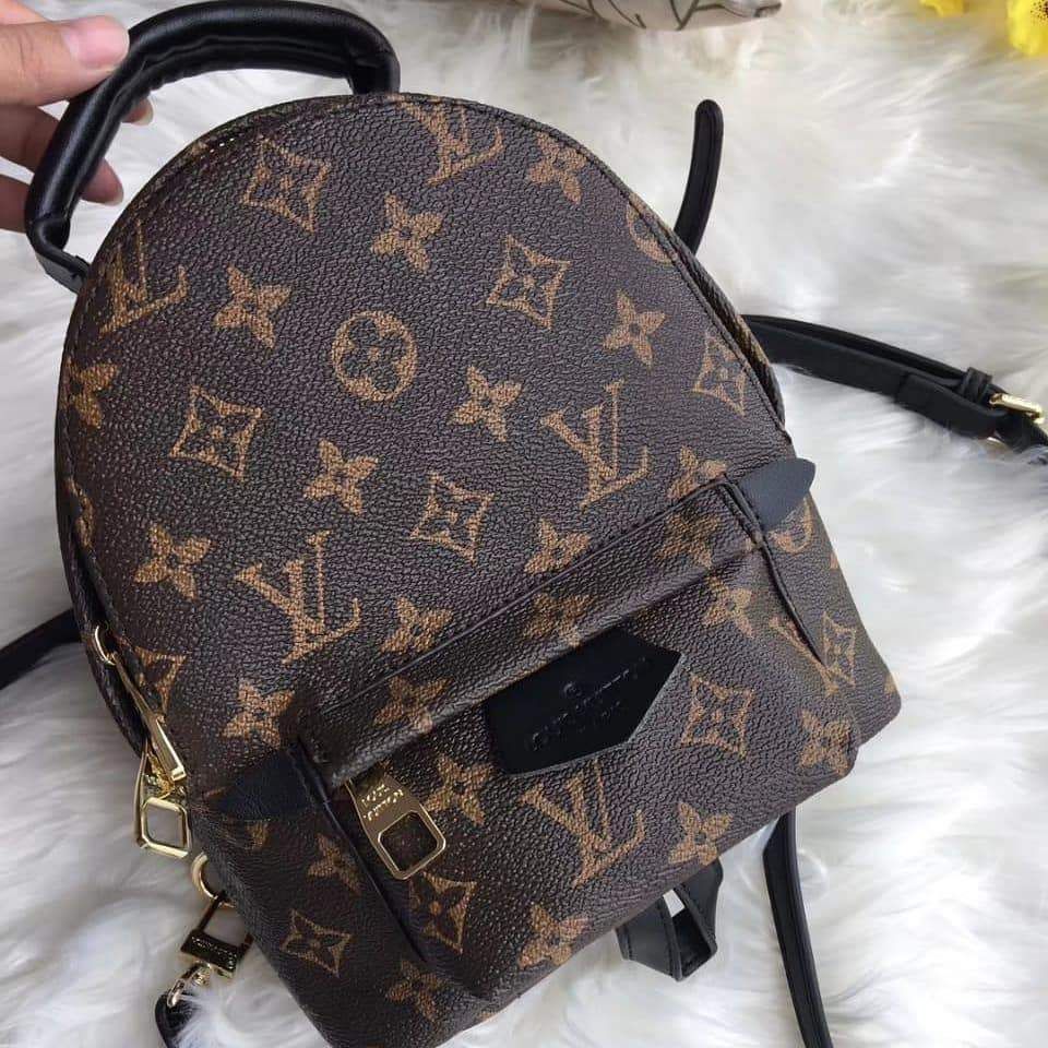 1st-copy-louis-vuitton-mono-coffee-mini-backpack-13851516207170-296a0848 Louis Vuitton Coffee Palm Spring Mini Backpack