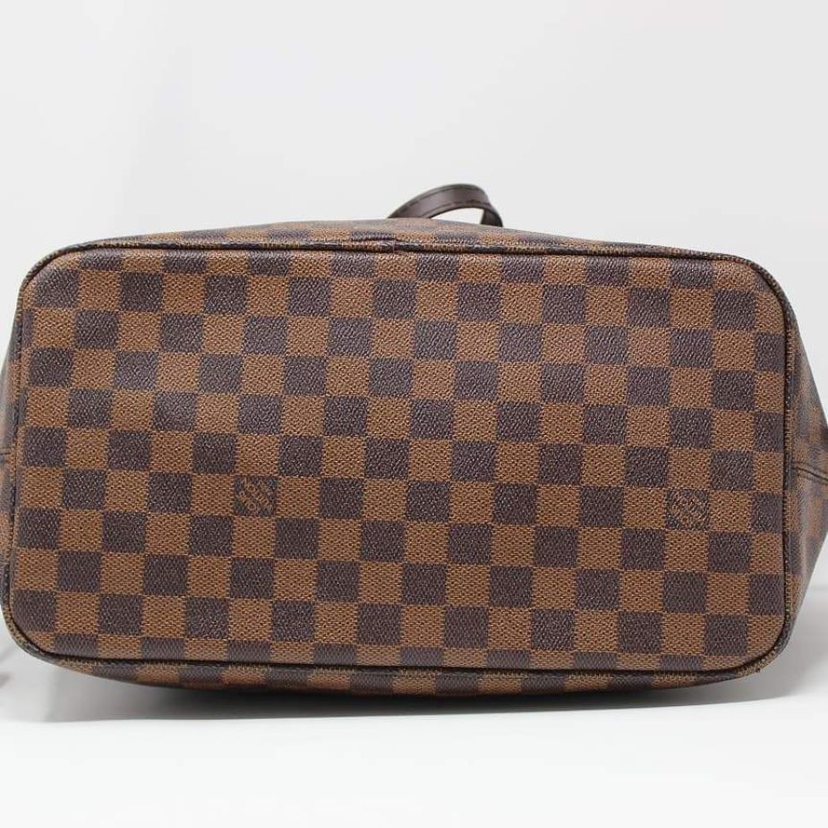 Louis Vuitton Neverfull Coffee Grid Tote With Wallet