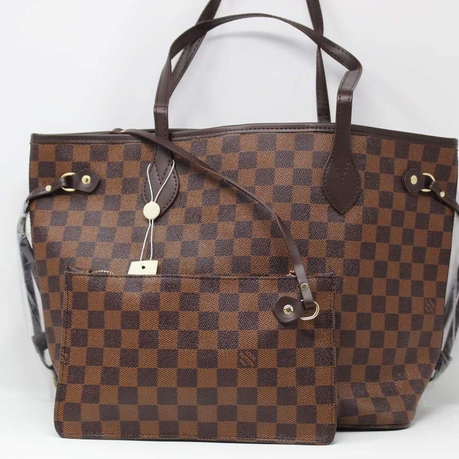 1st-copy-louis-vuitton-neverfull-check-hand-bag-with-wallet-7316062666810-302be467 Louis Vuitton Neverfull Coffee Grid Tote With Wallet