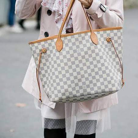 1st-copy-louis-vuitton-neverfull-white-checks-hand-bag-with-wallet-13540840865858 Louis Vuitton Neverfull White Tote With Wallet