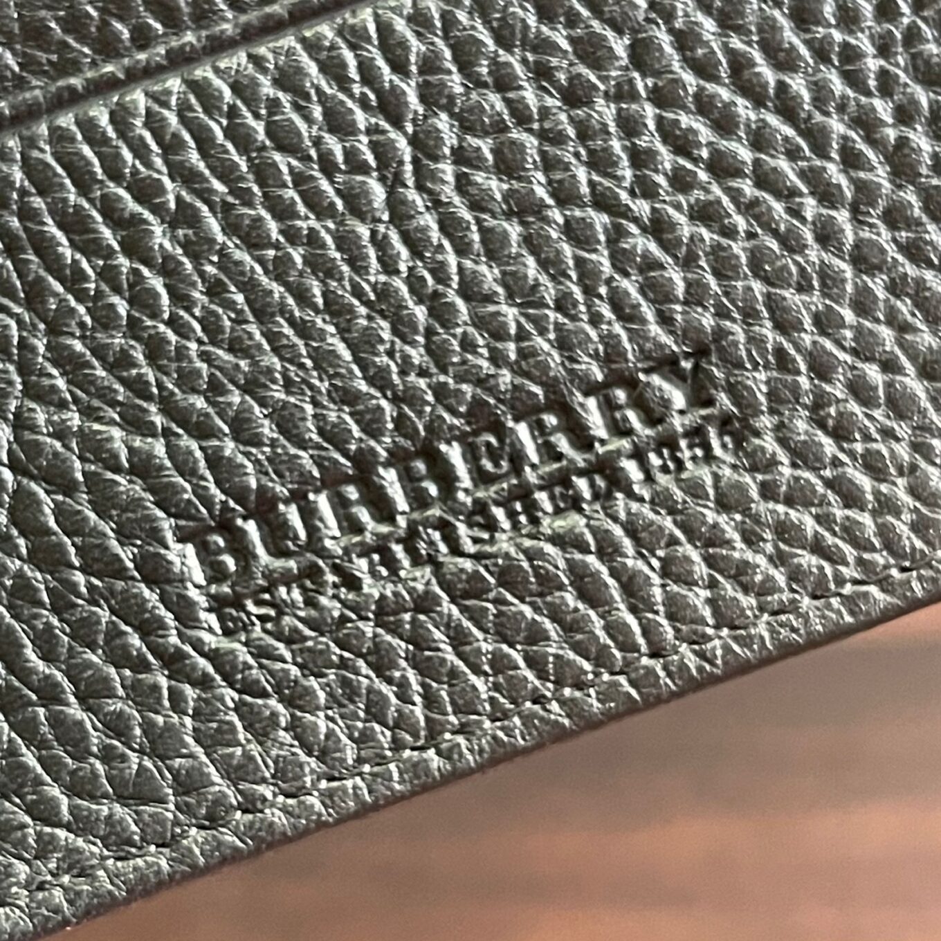Burberry Embossed Leather Unisex Long Wallet