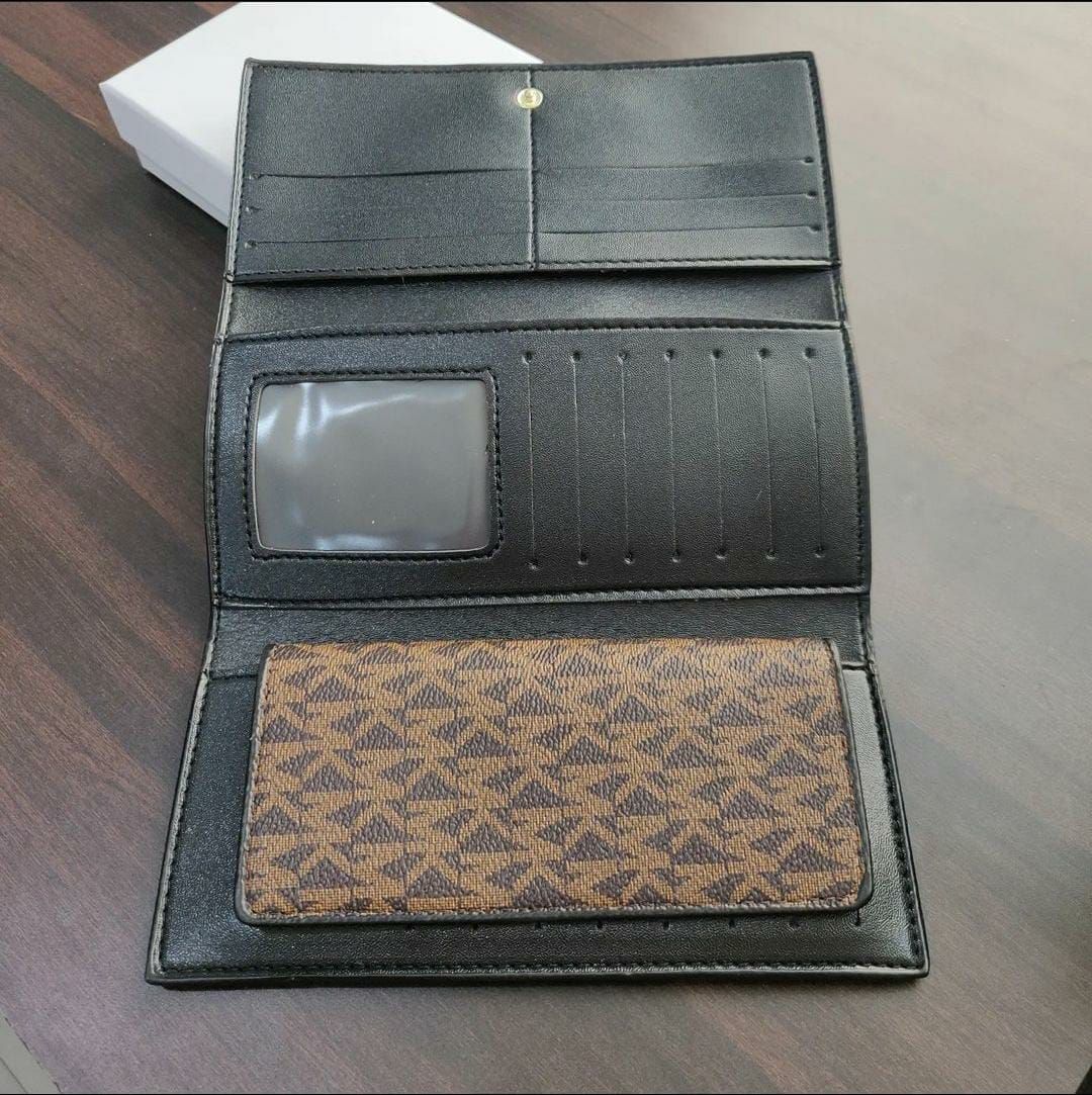 Michael kors Coffee Three Fold Monogram Wallet