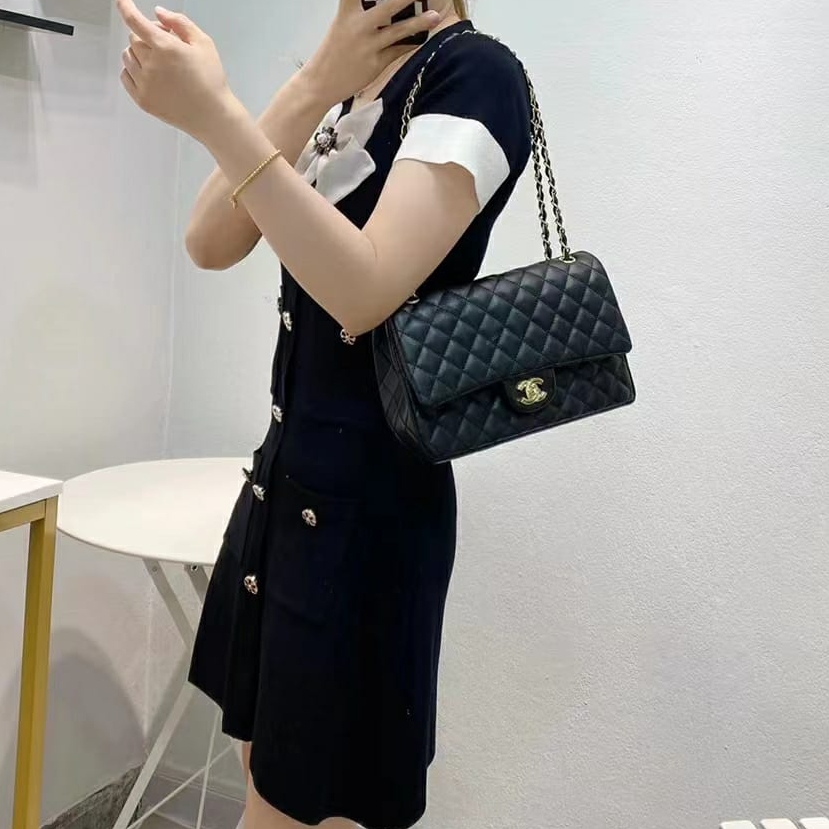 WhatsApp Image 2022-12-27 at 2.16.12 AM Chanel Jumbo Black Colour Sling Bag (With Box)