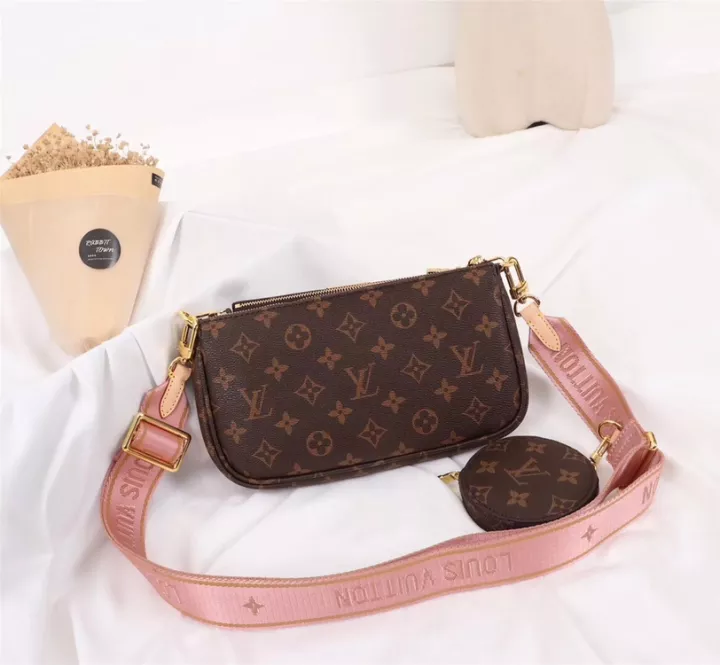 c03d6aede95872beca51adf350cc32b7.jpg_720x720q80.jpg_ Louis Vuitton Mono Pink Belt Multi Pochette Bag (With Box)