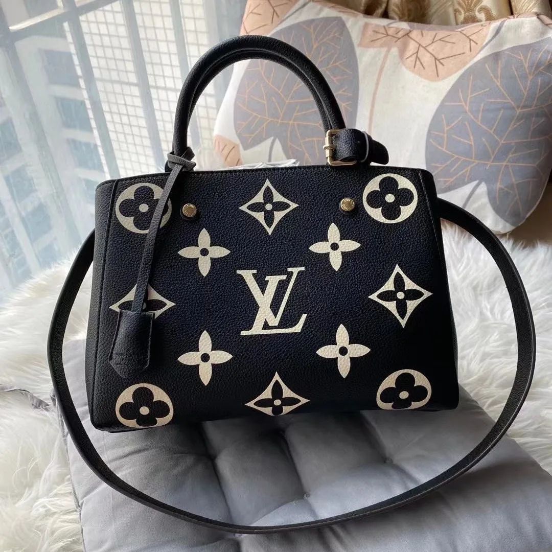 Louis Vuitton Montaigne Damier Black Handbag