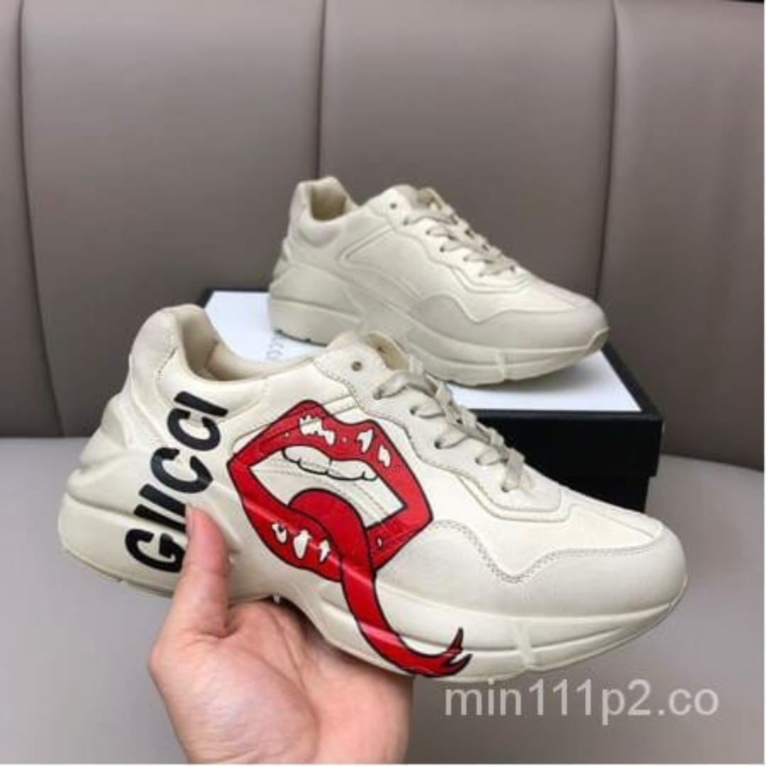 Gucci Rhython Kiss Premium Quality White Color Men’s Casual Shoes