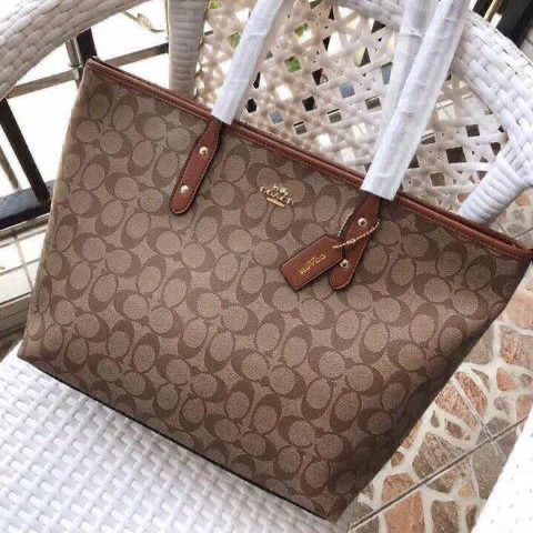Coach Apricot Tan City Tote Bag (With Box)