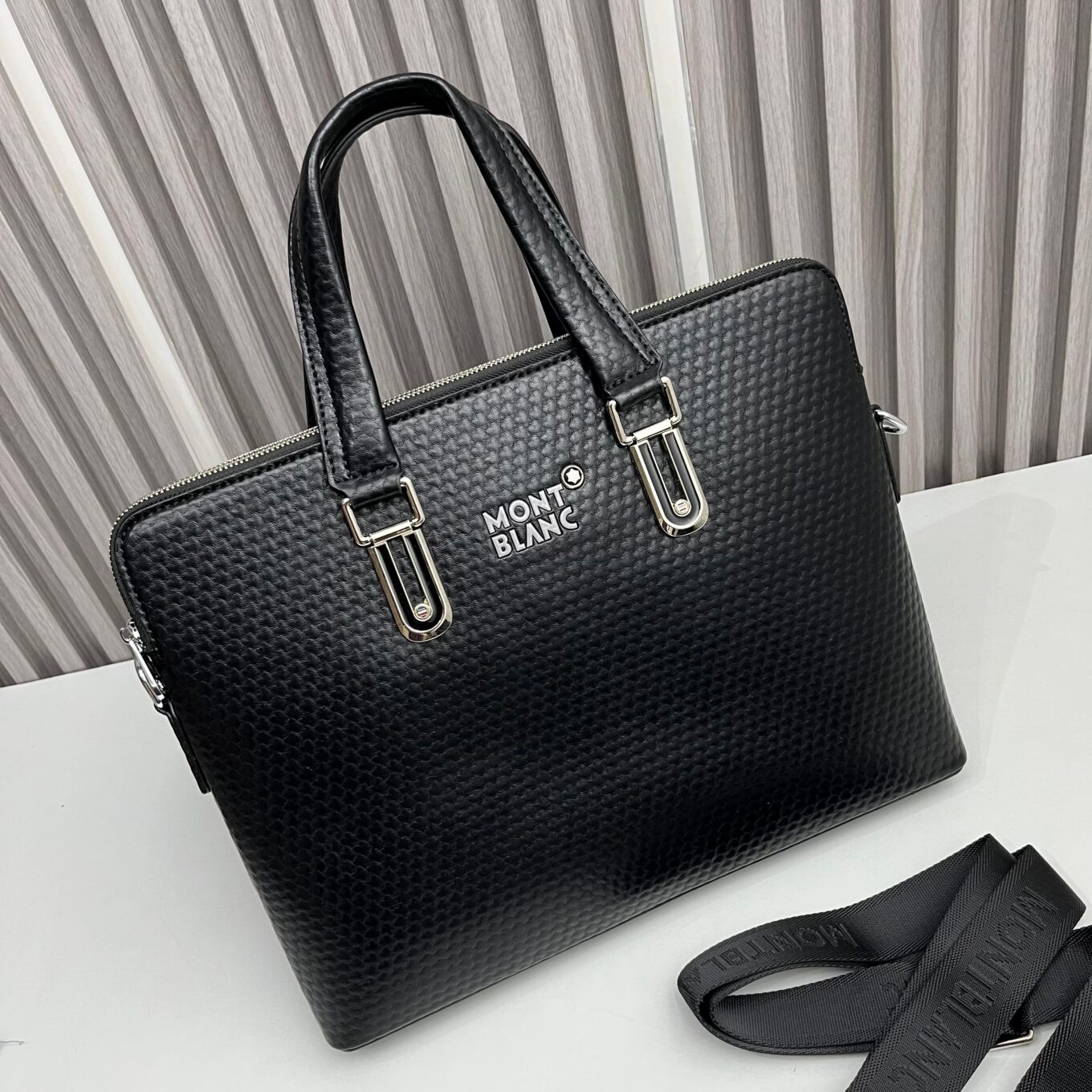 Mont Blanc Black Laptop Bag