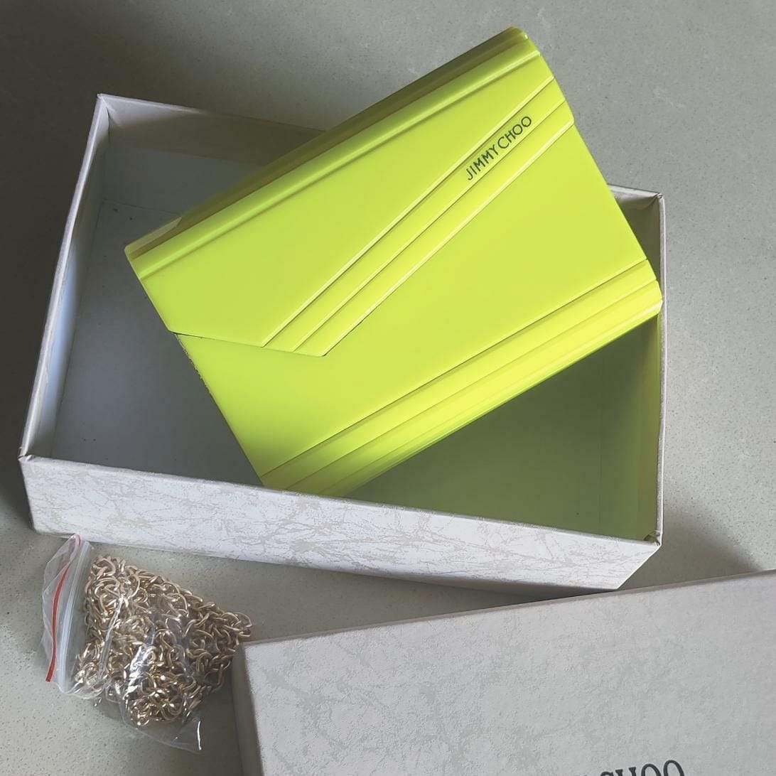 WhatsApp Image 2022-09-28 at 18.53.28 Jimmy Choo Candy Party Clutch Neon Sling bag (With Box)