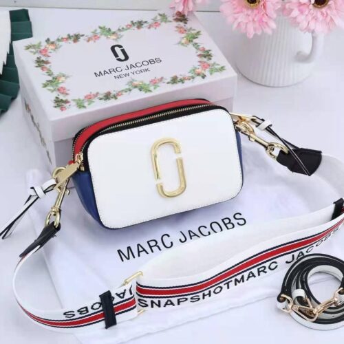 Marc Jacobs White The Snap Shot Camera Sling Bag (With Box)