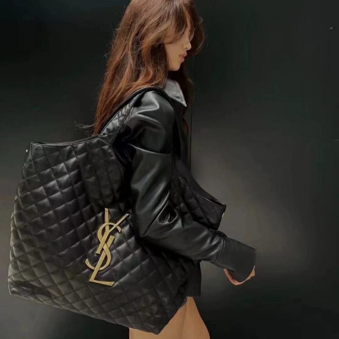 YSL ICARE Maxi Quilted Large Shopping Bag