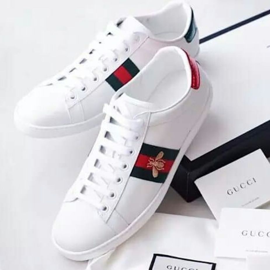 Gucci Bee Premium Quality White Sneaker Unisex Casual Shoes