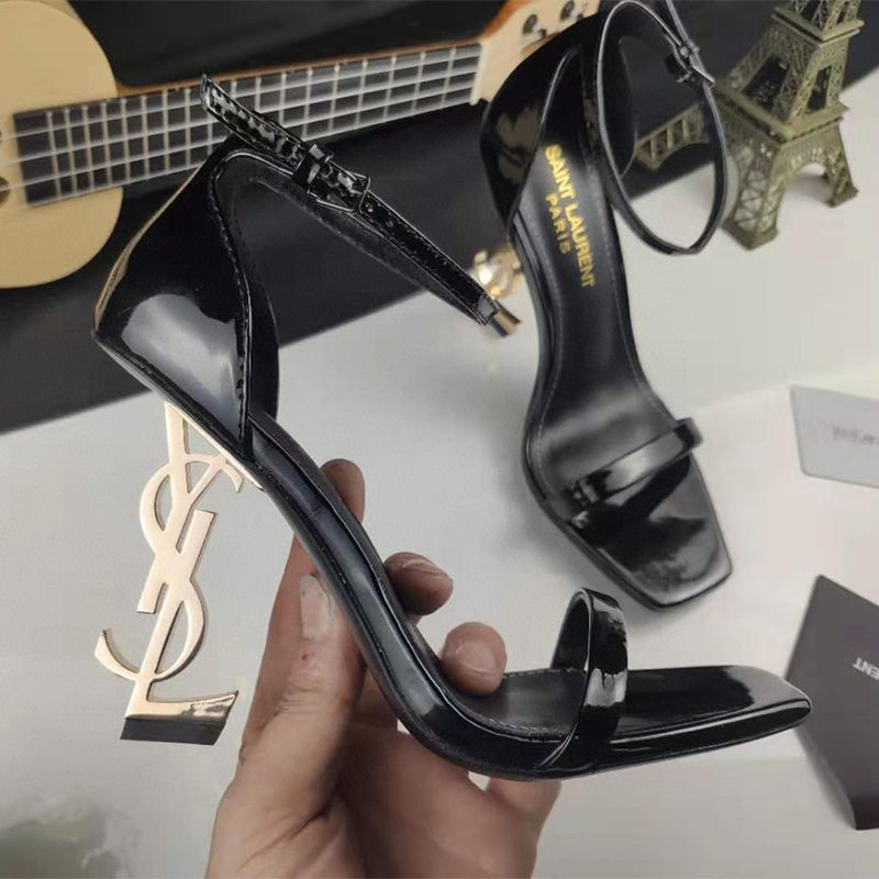 YSL Opyum Black Sandle Heel