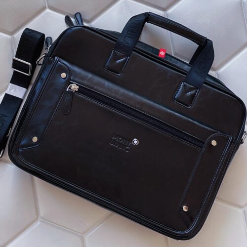 Mont Blanc Black Laptop Bag
