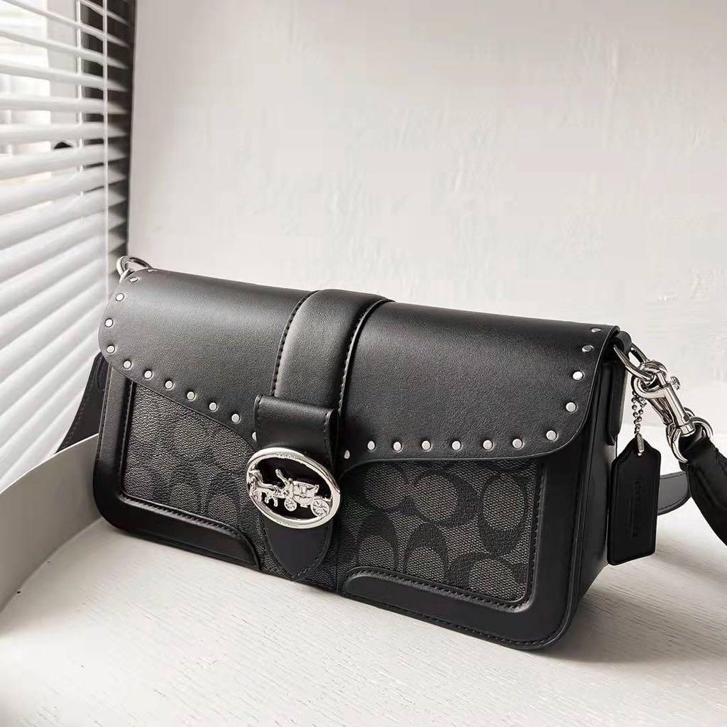 WhatsApp Image 2023-03-10 at 6.49.02 PM (1) Coach Georgie Black Shoulder Bag (With Box)