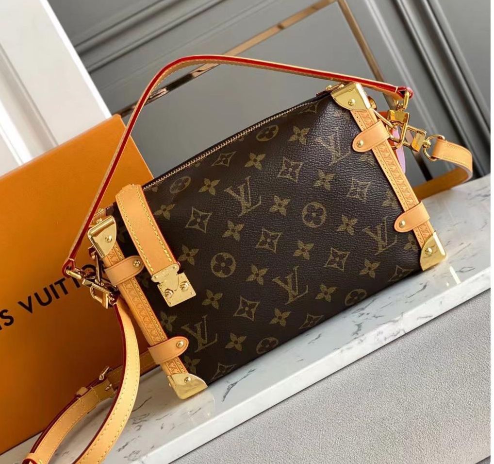Louis Vuitton Mono Side Trunk Old Flower Handbag (With Box)