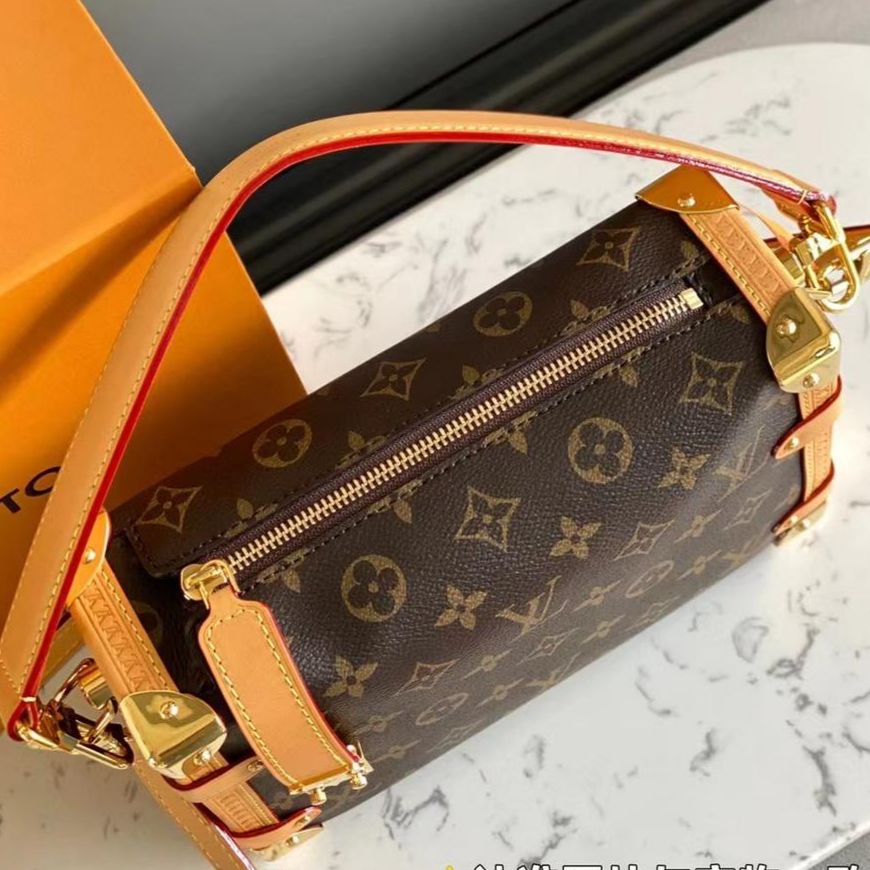 Louis Vuitton Mono Side Trunk Old Flower Handbag (With Box)