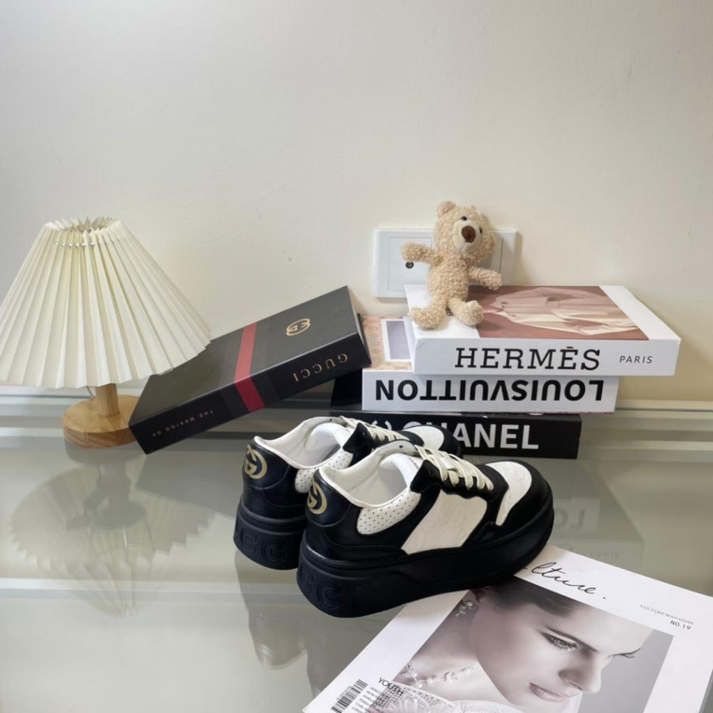 Gucci Gg Embossed Black and White Sneaker for Men