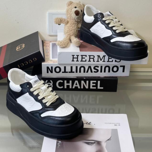 Gucci Gg Embossed Black and White Sneaker for Men