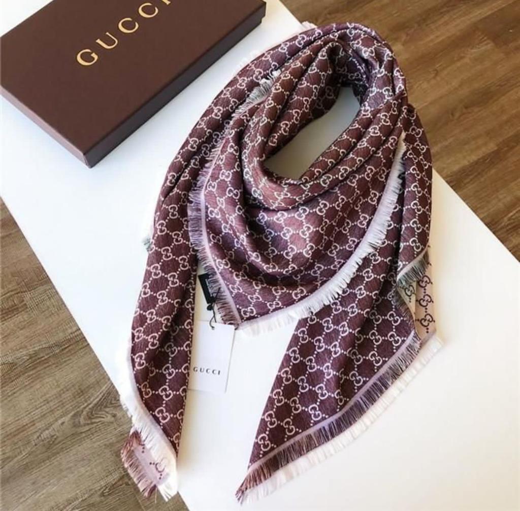 WhatsApp Image 2023-10-11 at 19.53.31_4f0337a3 Gucci Maroon GG Unisex Stole