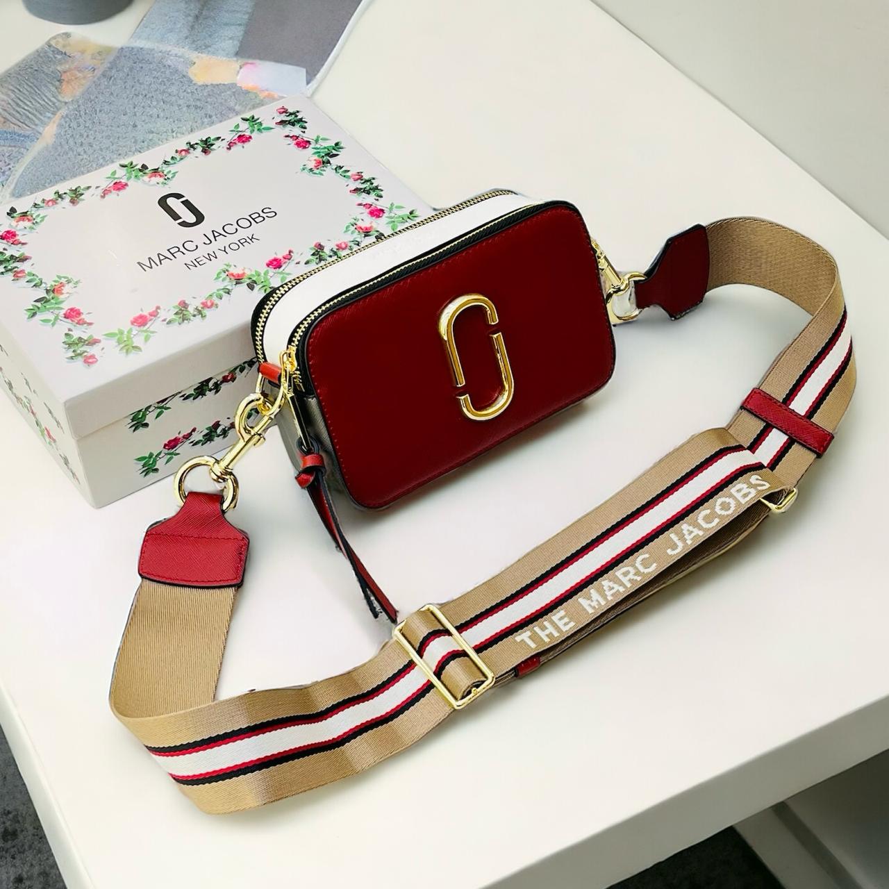 Marc Jacob Maroon The Camera Bag (With Box)