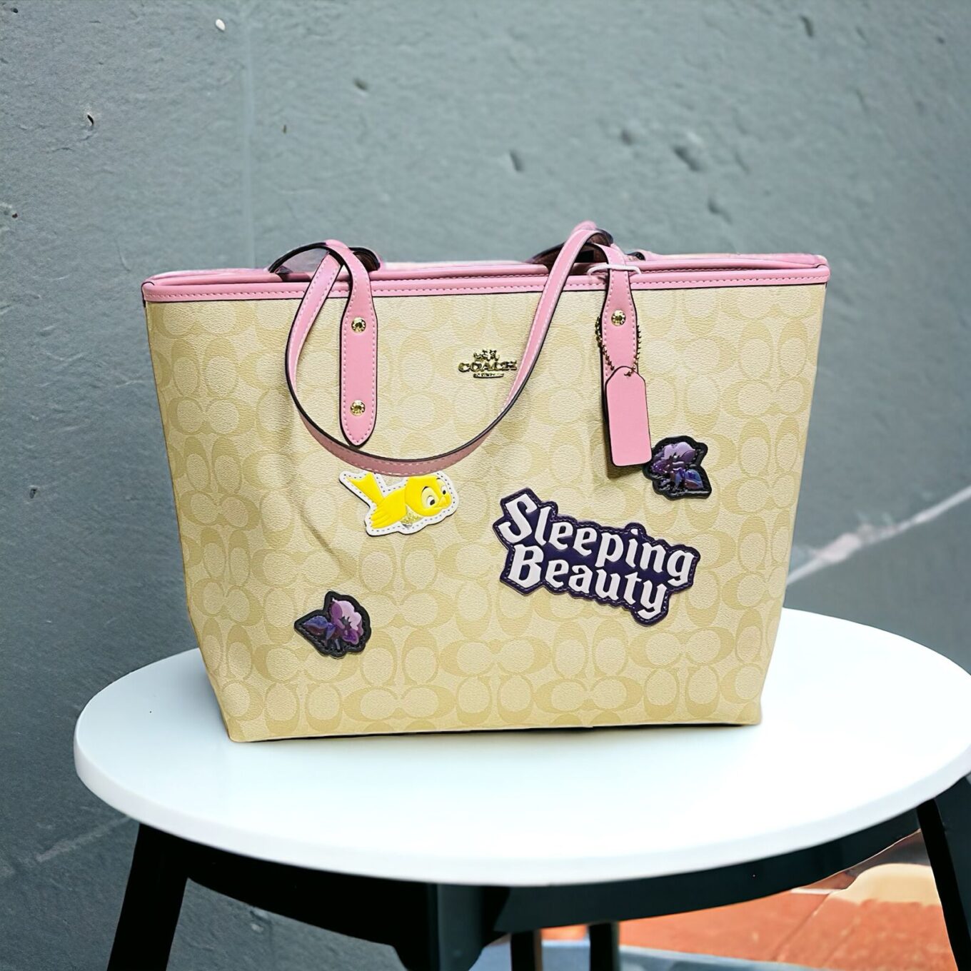 Coach X Disney Apricot Pink City Premium Quality Tote (With Box)