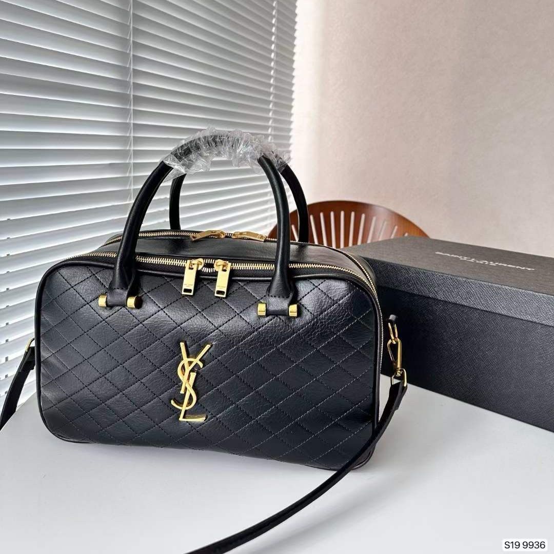Ysl Black Large Speedy Bag (With Double Box)