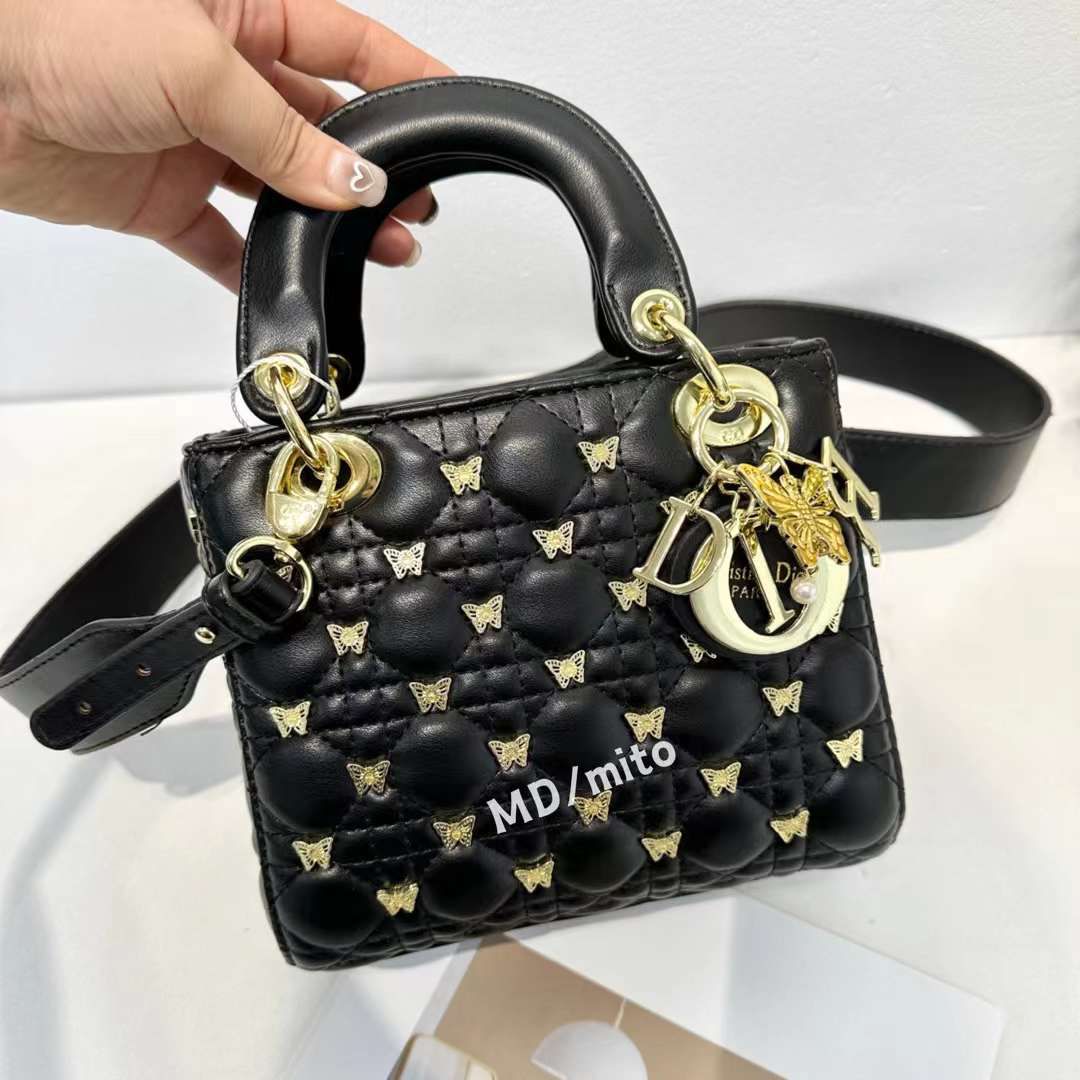 Christian Dior Black My ABCDior Lady Dior Handbag (With Box)