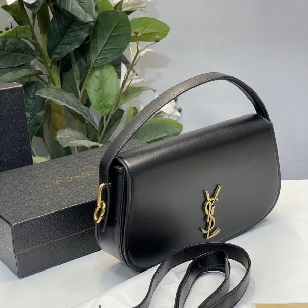 YSL Black Sunset Medium Handbag (With Box)