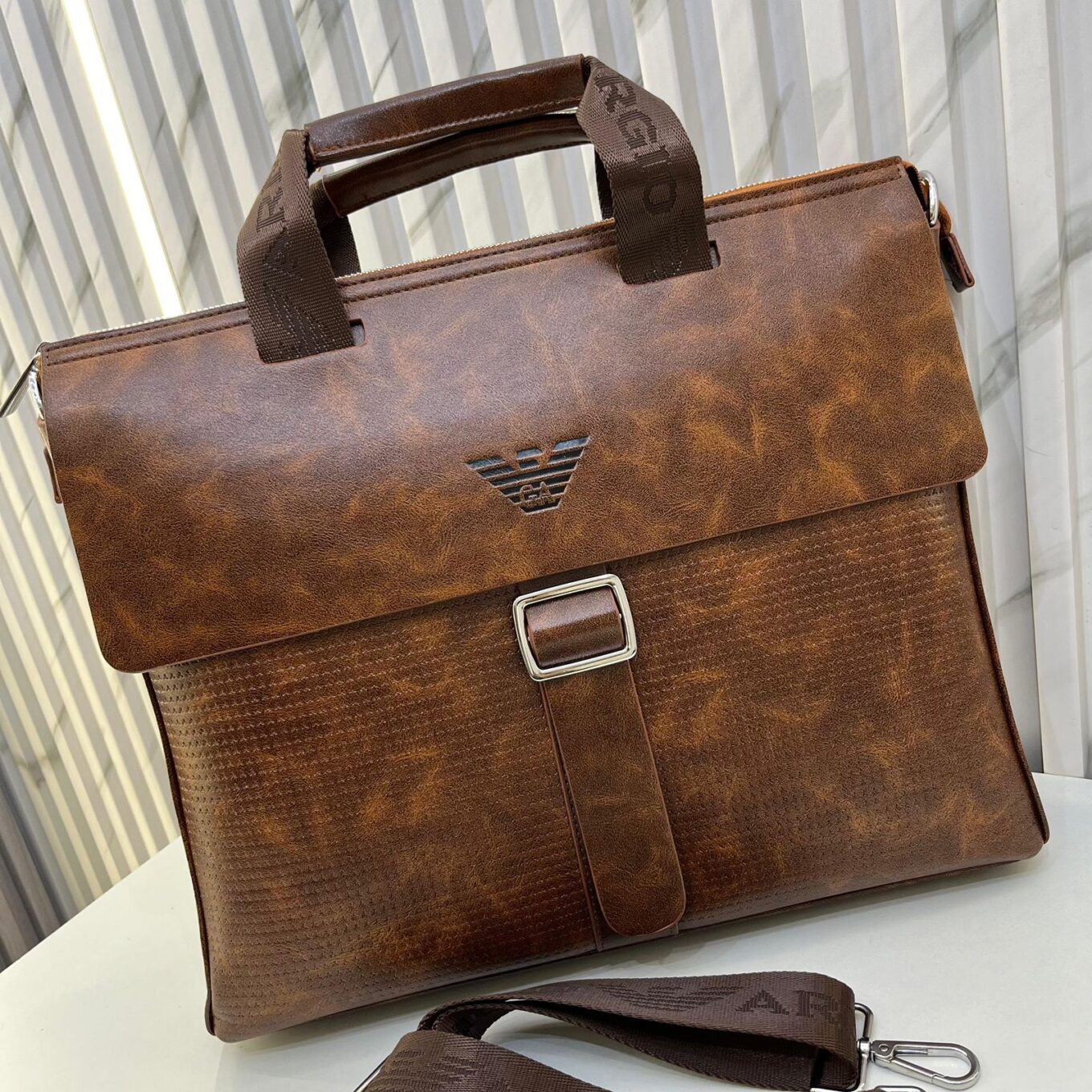 Armani Brown Laptop Bag
