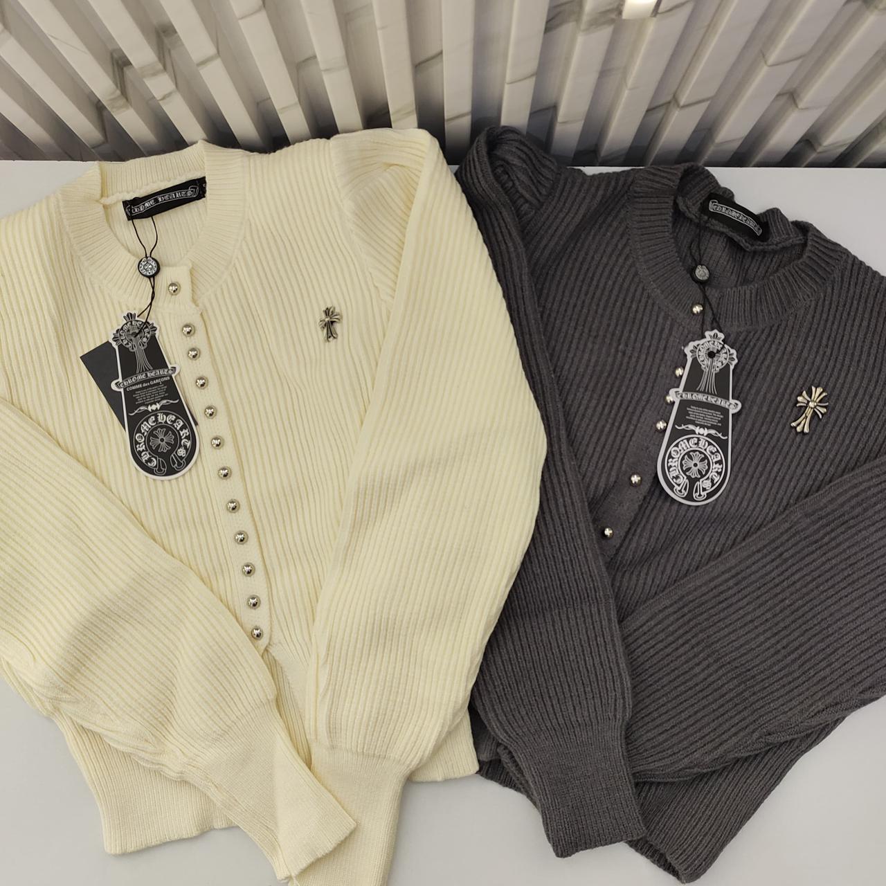 Chrome Heart Winter Knit Grey Cardigan