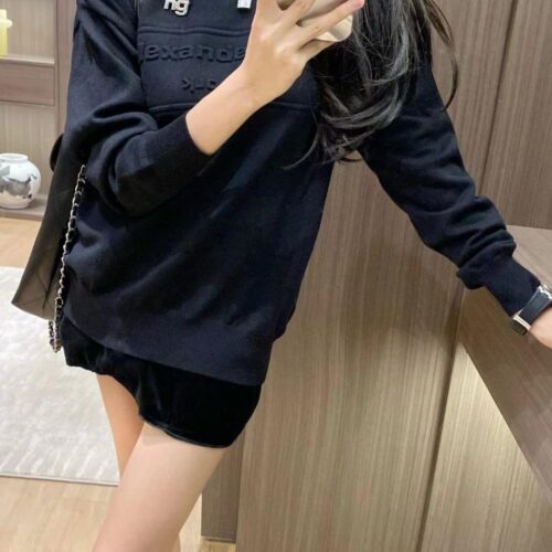 Alexander Wang Full Sleeve Black Warm Pullover