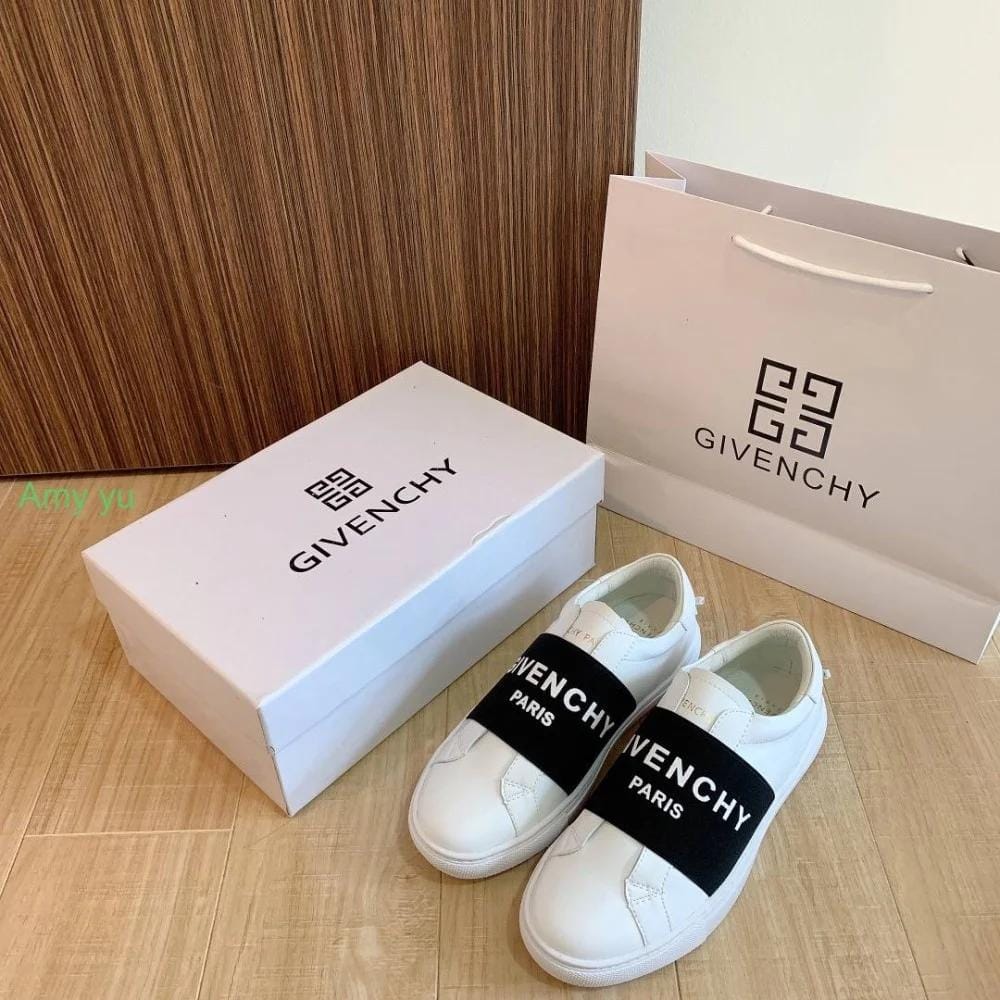 Givenchy White Logo Slip on Shoes
