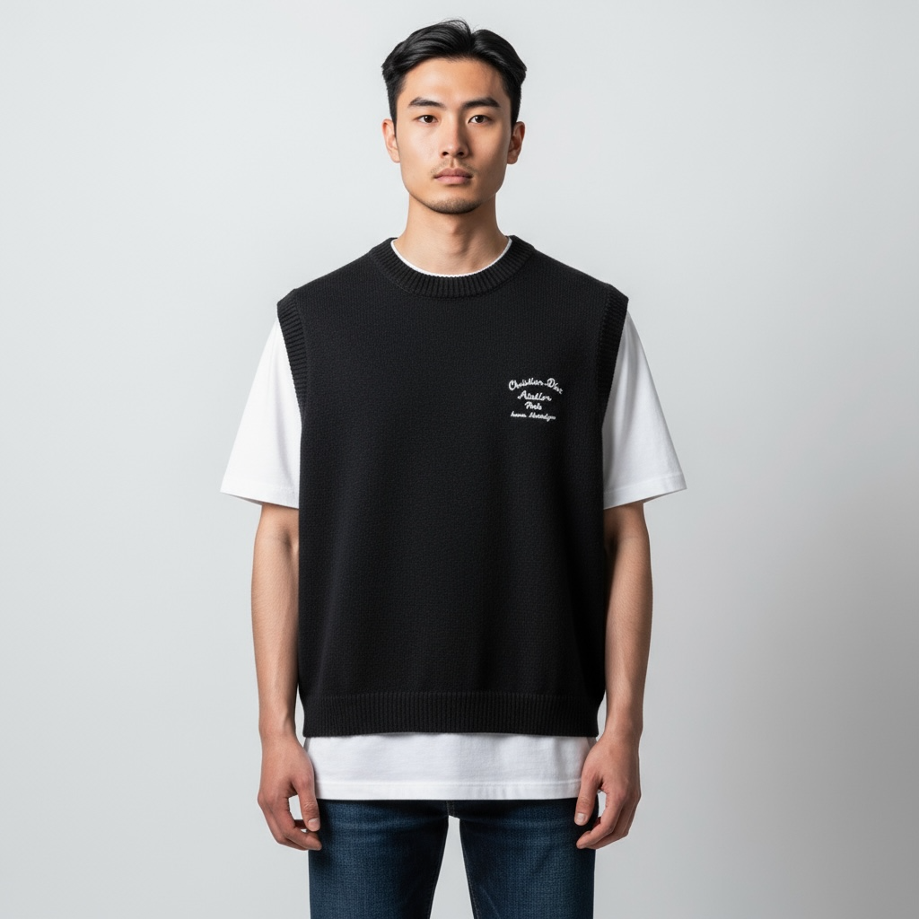 Photoroom_20251012_013135 Christian Dior Black Sleeveless Warm Sweater