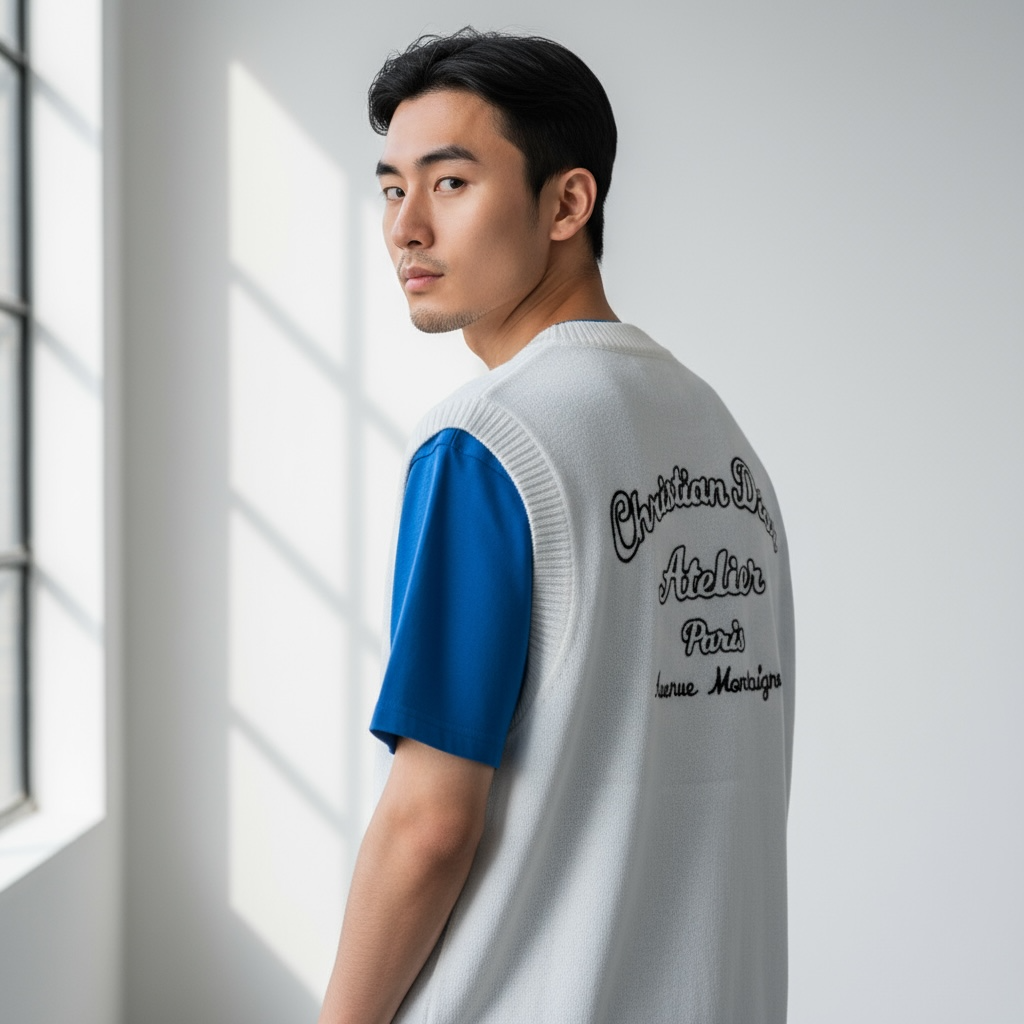 Photoroom_20251012_013913 Christian Dior White Sleeveless Warm Sweater