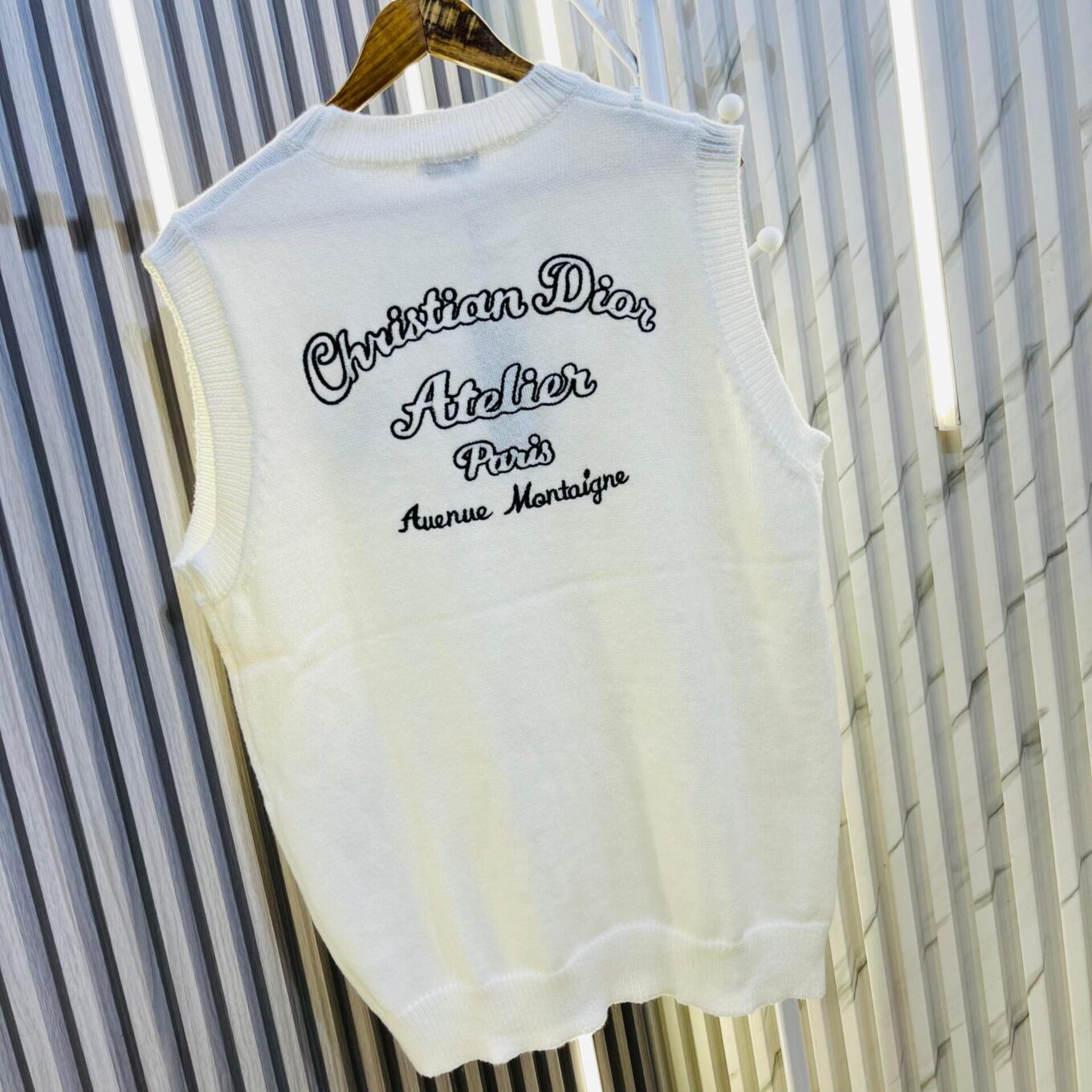 WhatsApp Image 2024-12-07 at 4.41.06 PM Christian Dior White Sleeveless Warm Sweater