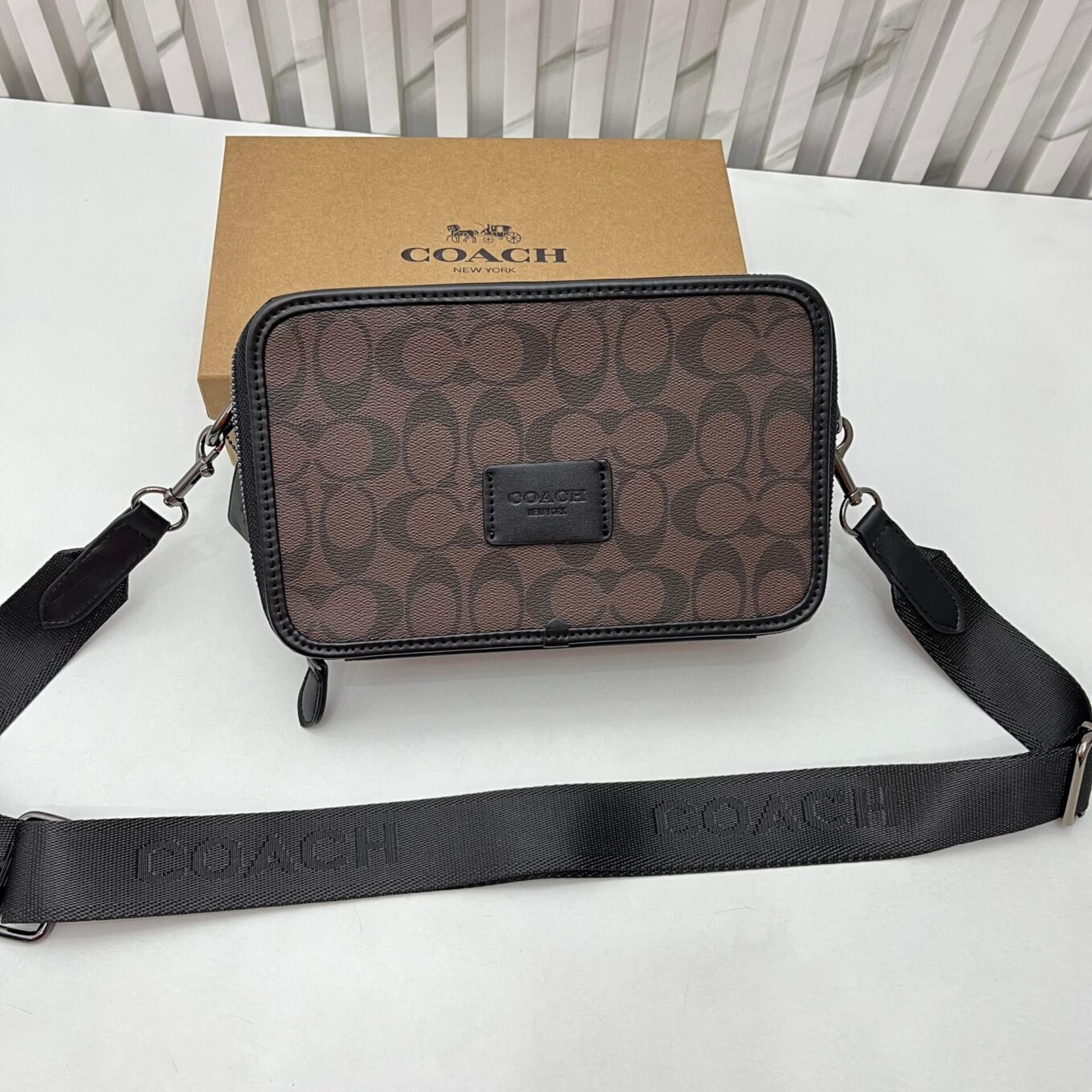 Coach Wyatt Coffee Messenger Bag (With Box)