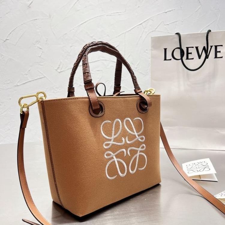 Loewe Anagram Brown Mini Tote Bag (With Box)