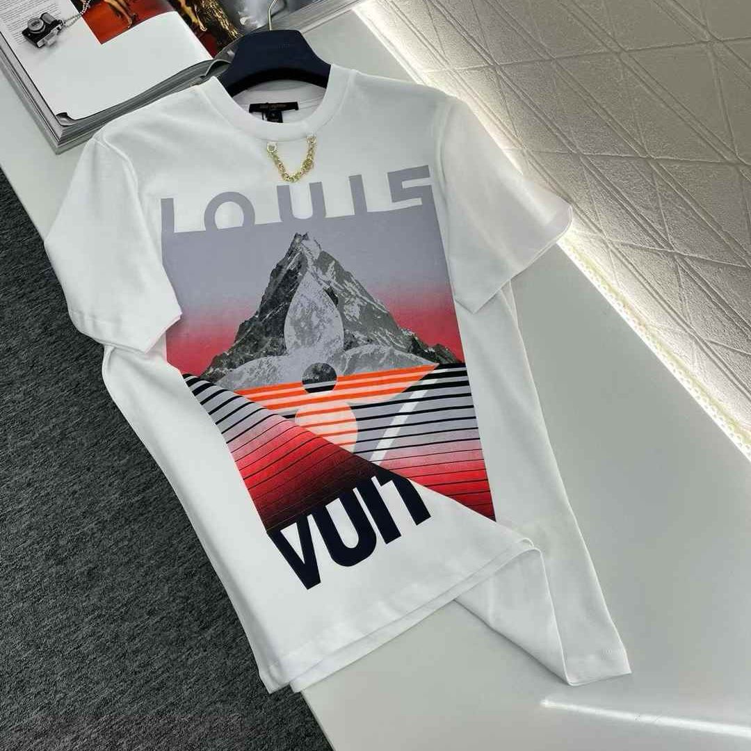 LV Flower Mountain White Oversized T-shirt