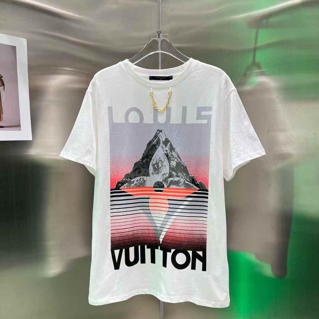 LV Flower Mountain White Oversized T-shirt