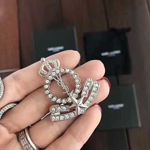 WhatsApp Image 2025-03-07 at 5.47.43 PM YSL Silver Crown Brooch