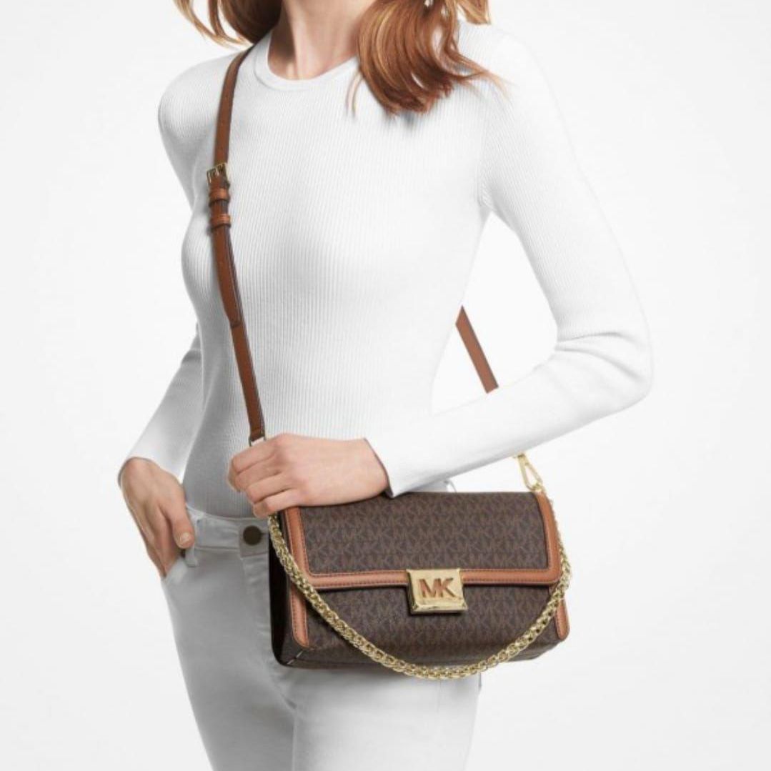 Michael Kors Sonia Coffee Brown Sling Bag (With Box)