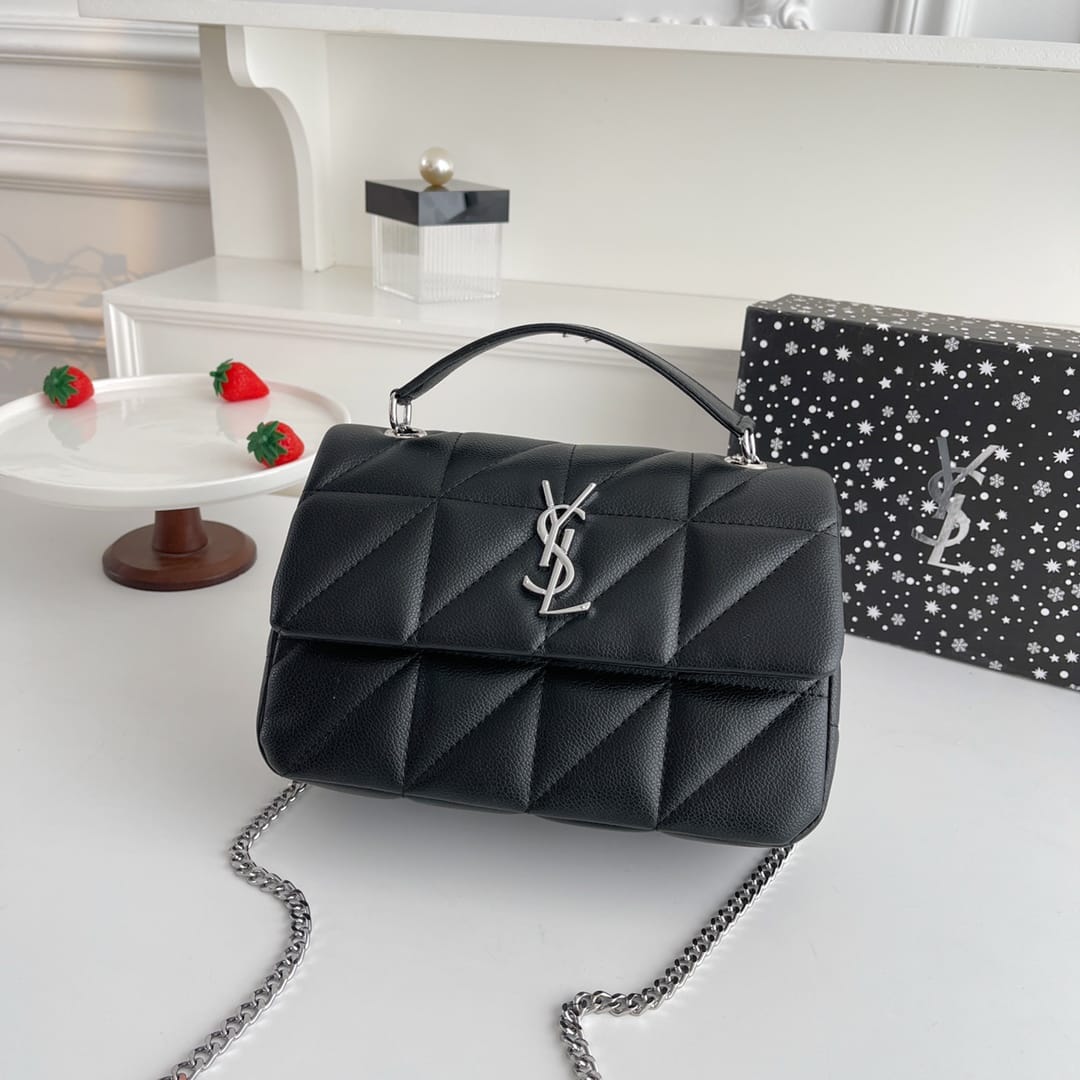 WhatsApp Image 2025-03-21 at 8.57.11 PM Ysl Cassandra Mattelasse Black Silver Crossbody Bag (With Box)