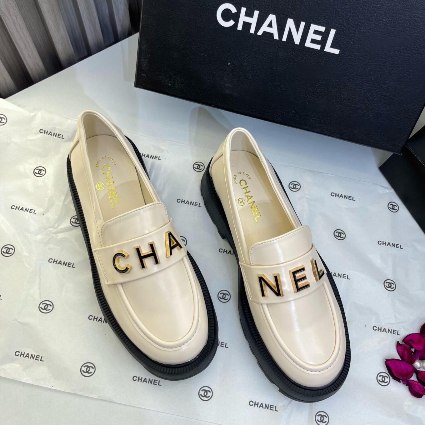 WhatsApp Image 2025-04-04 at 5.54.08 PM Chanel Off White Mocassin Loafer