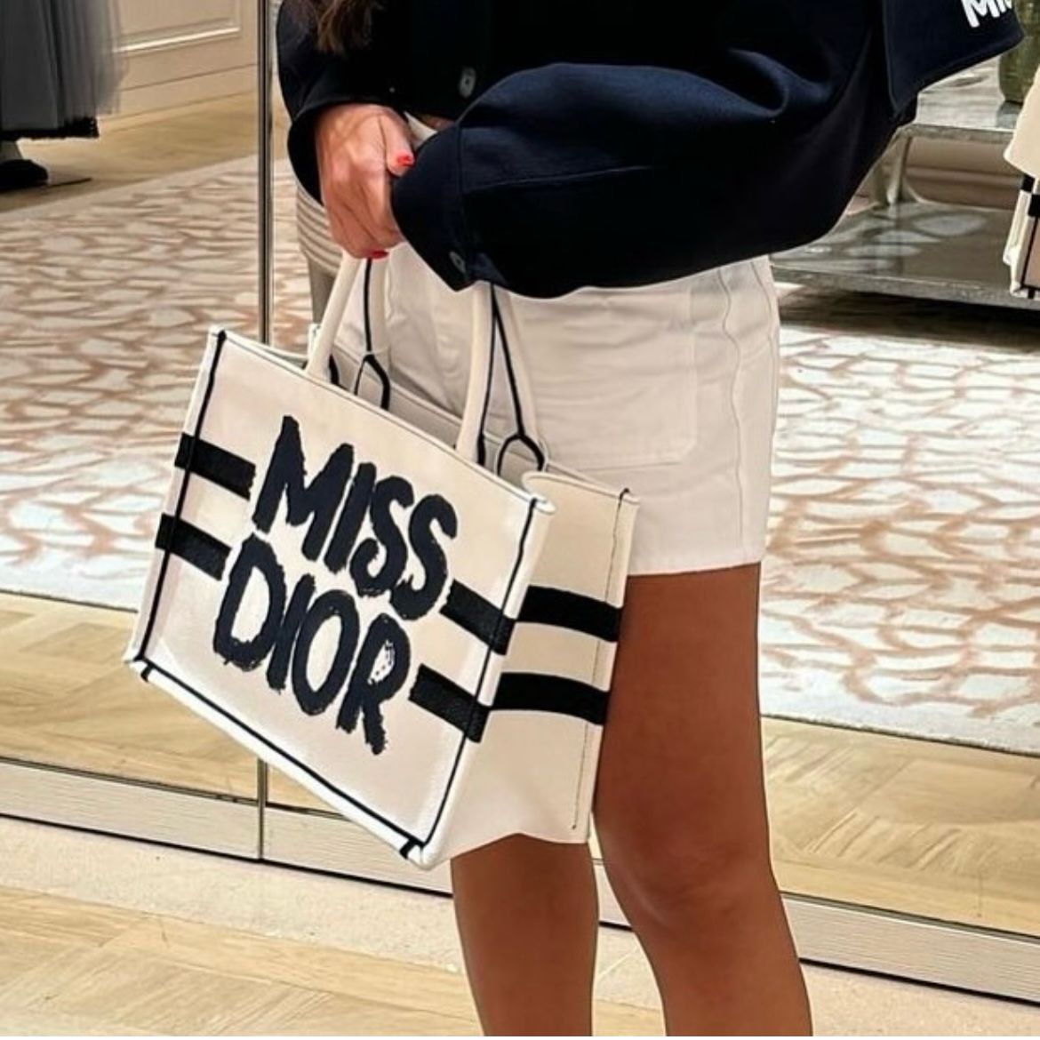 WhatsApp Image 2025-04-10 at 2.06.16 PM (1) Christian Dior Miss Dior White Book Tote (With Box)