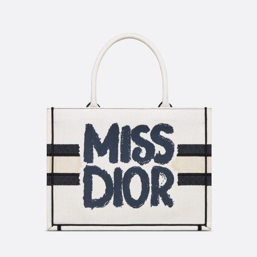 Christian Dior Miss Dior White Book Tote (With Box)