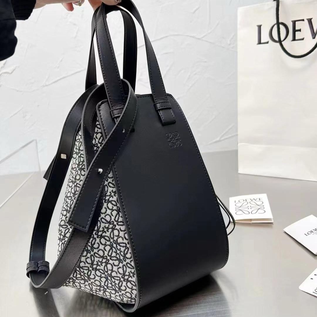 Loewe Hammock Black Premium Quality  Shoulder Bag (With Box)