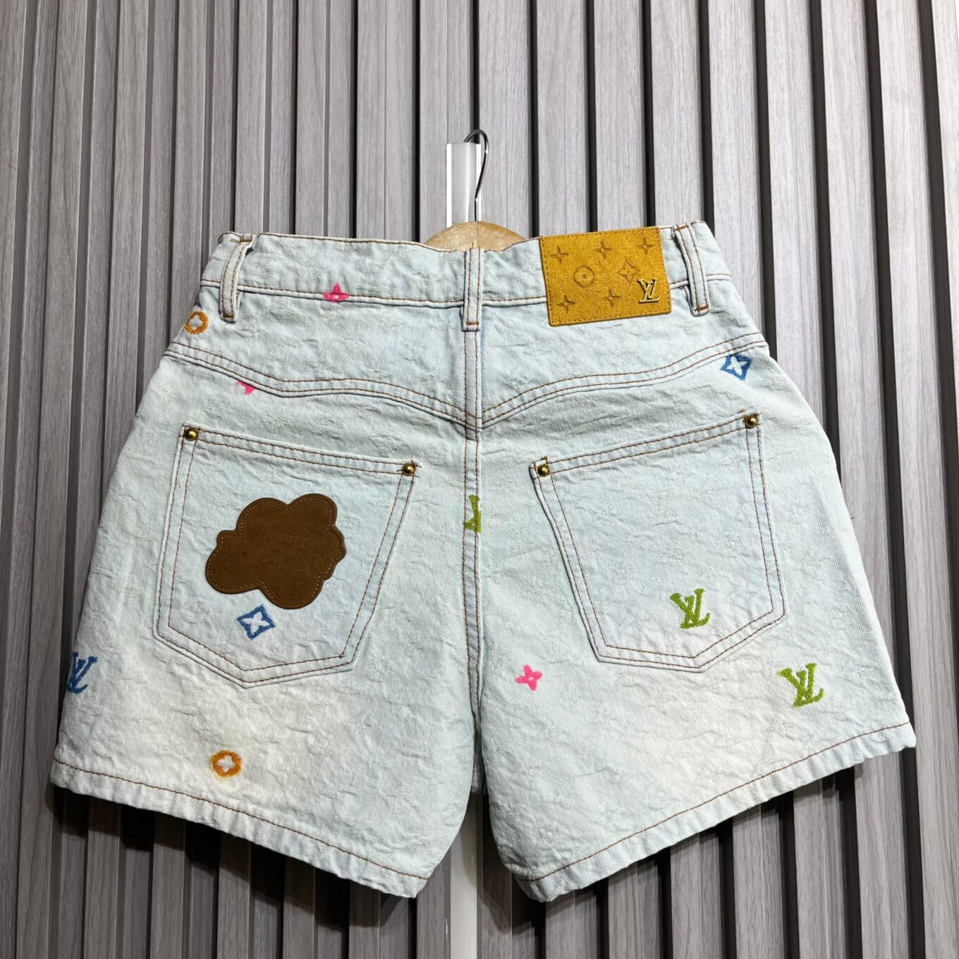 Louis Vuitton Summer Jaquard Denim Shorts For Women