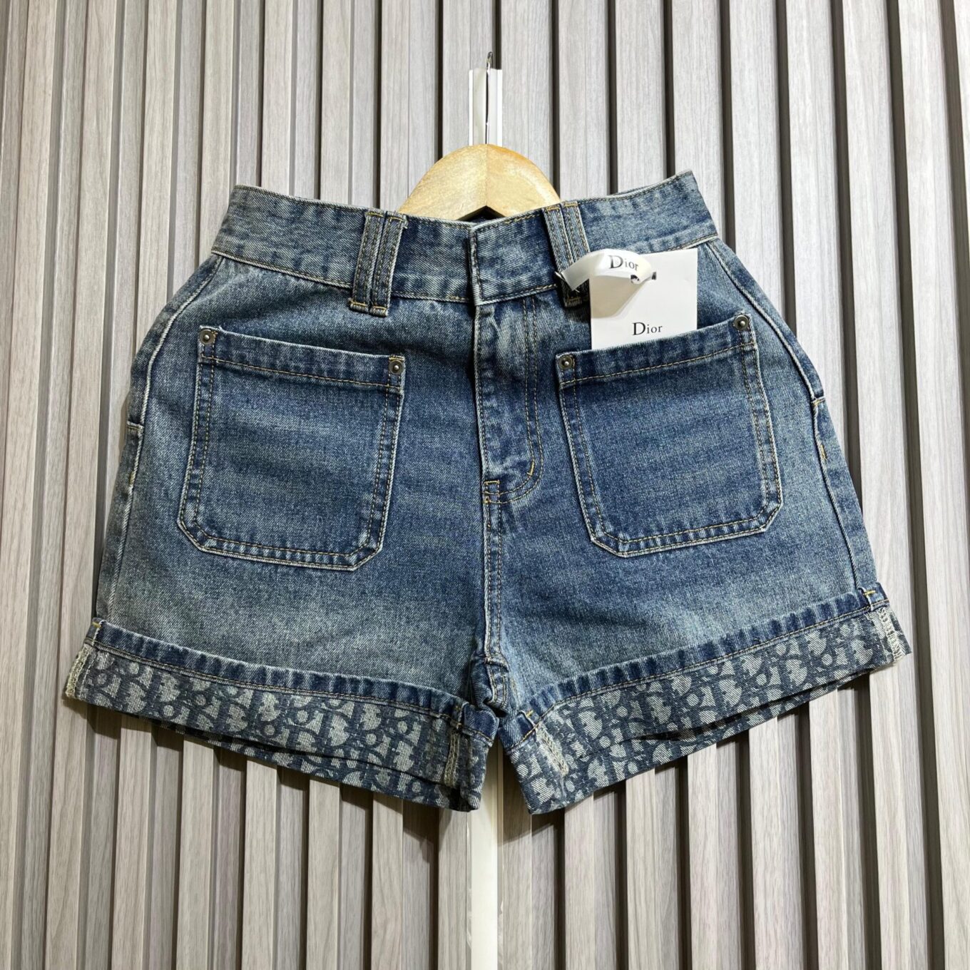 WhatsApp Image 2025-05-26 at 4.17.03 PM Dior Women's Blue Denim Shorts