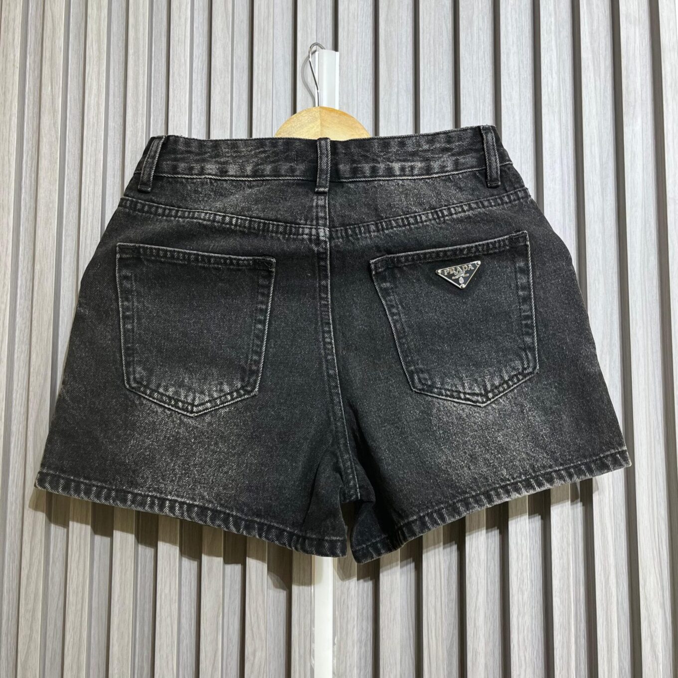 WhatsApp Image 2025-05-26 at 4.20.36 PM Prada Charcol Denim Shorts For Women